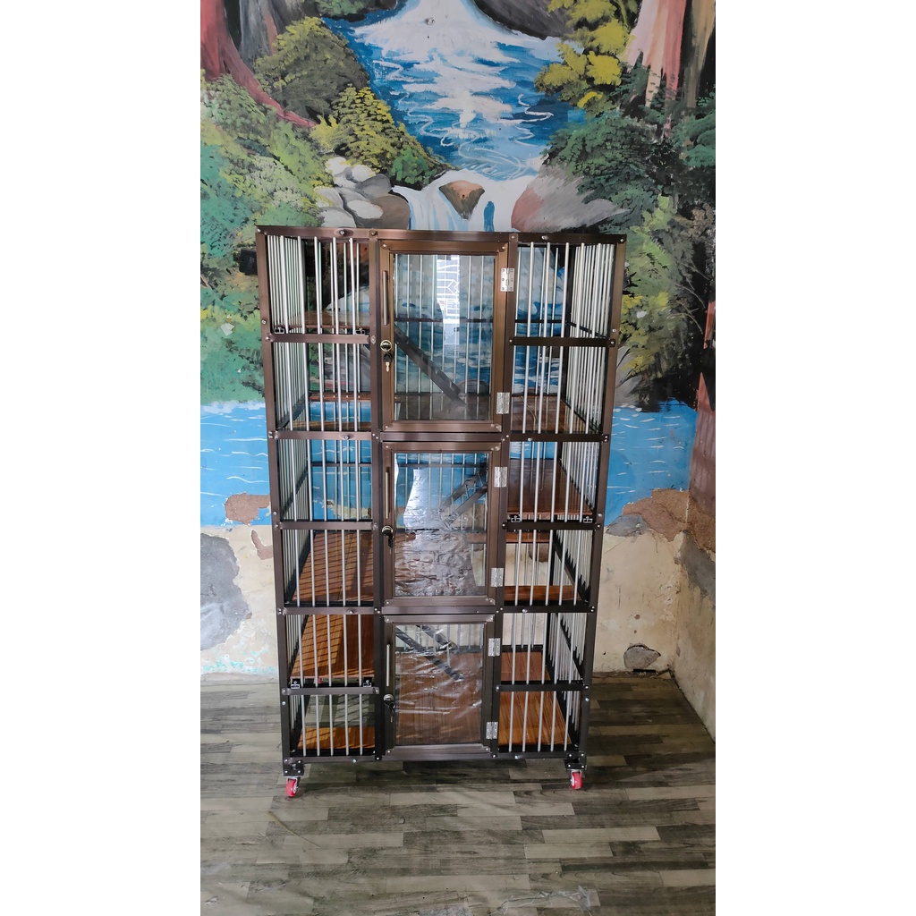 Kandang Kucing Alumunium Anti Karat 3 kamar 90x60x160