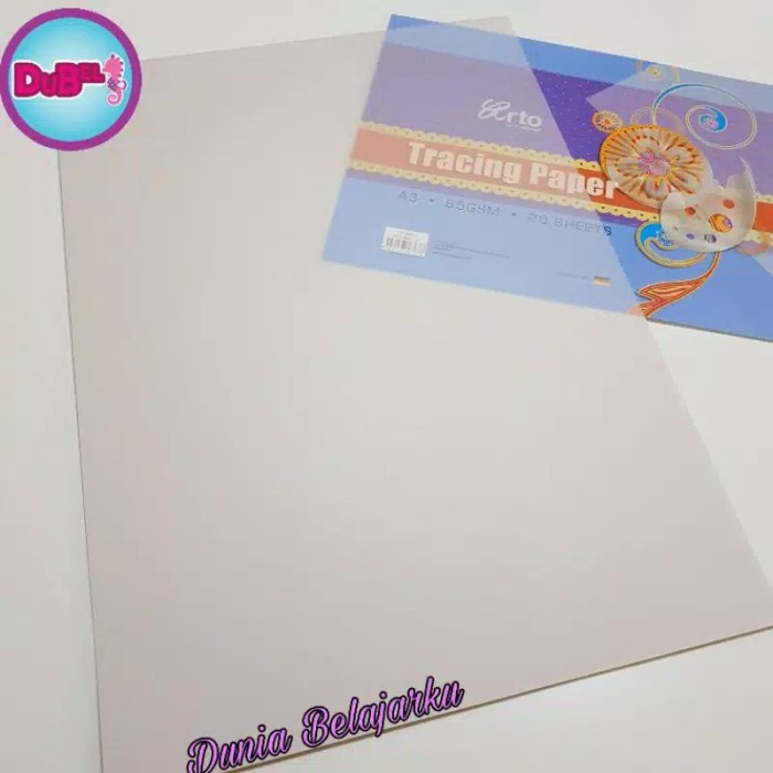 

Buku Gambar Kertas Kalkir A3 / Tracing Paper A3 Arto 65 Gsm / Isi 20 Lembar