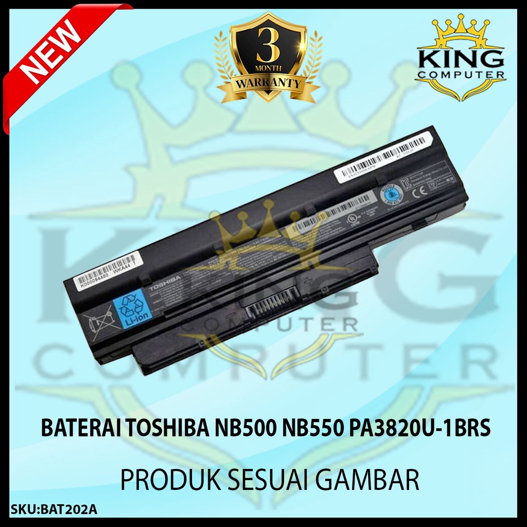 Batere Baterai Battery Laptop Toshiba NB500 NB505 NB520 NB525 NB550 PA3820 Original