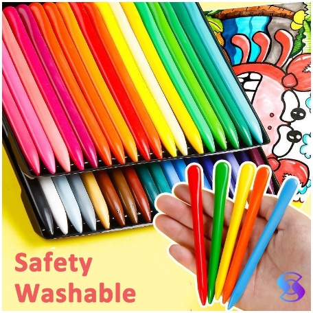 

HIGH QUALITY Crayon Lab Non Toxic Crayon Triangular Crayon Lab Triangle Crayon Plastik Anti Kotor Tangan12/24/36/ CRAYON MEWARNAI 6/12/24Warna/ CRAYON ANTI AIR