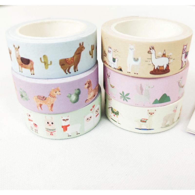 

KIYOWO 6 DESAIN WASHI TAPE ANIMAL SERIES FOR JOURNAL SCRAPBOOKING DIY