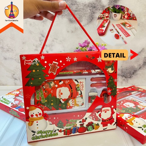 

Paket Alat Tulis 7 in 1 Hampers Souvenir Natal Free Box Bertali Fancy Stuff Best Gift Present For Birthday Event Souvenir Alat Tulis Kantor Sekolah Grosir Kado Ulang Tahun READY COD