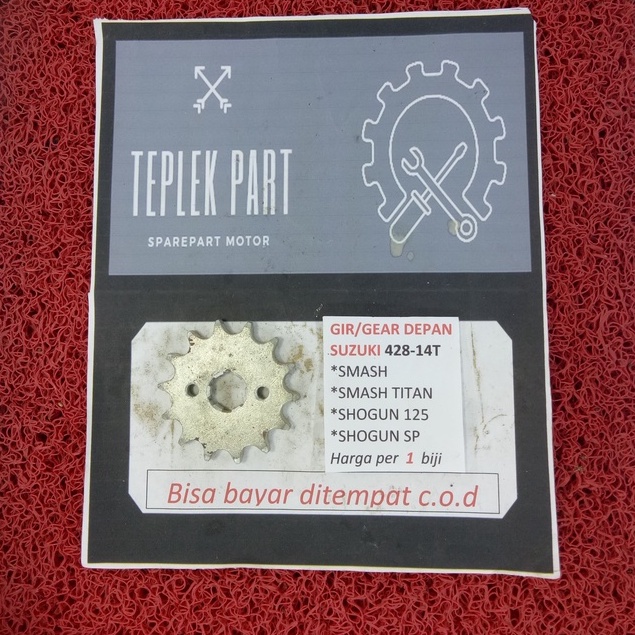 Gear Depan Smash/Smash Titan/Shogun 125/shogun SP 14t/Gear Depan 14t Smash Smash Titan Shogun 125 Sh