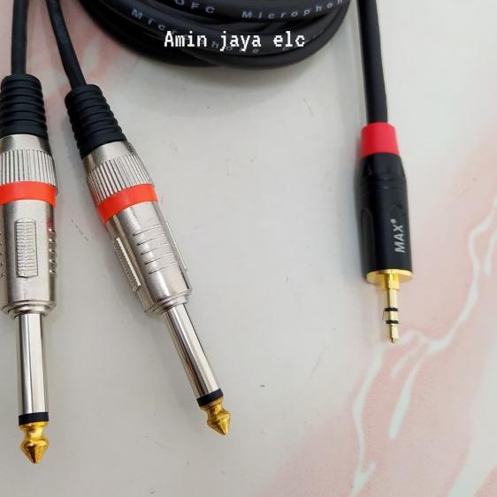 Jack audio 3,5 stereo to dual jack akai 6,5 kabel canare 15 meter - 10 meter