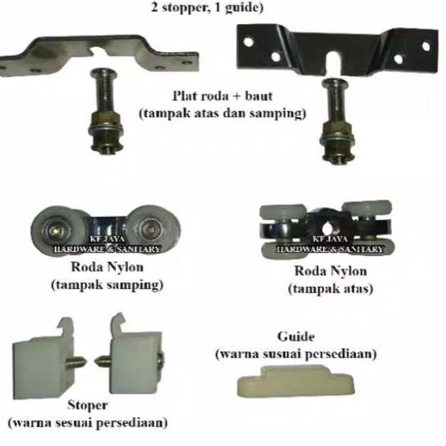 Roda nilon / nylon gantung pintu sliding / geser 777.