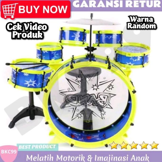 E70 Mainan Anak Perempuan Laki Laki Set Drum Band Mainan Anak Murah stock ada