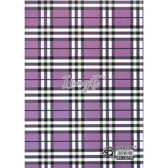 ( 5 Lembar ) KERTAS KADO SQ DOFF - GIFT WRAPPING PAPER CHECKERED / KOTAK KOTAK BESAR