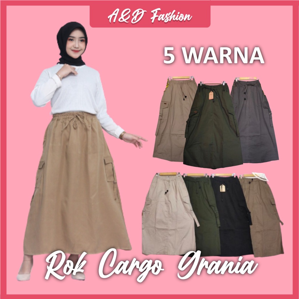 Jual Rok Cargo Span Panjang Chinos Wanita Premium Jumbo Standart ...