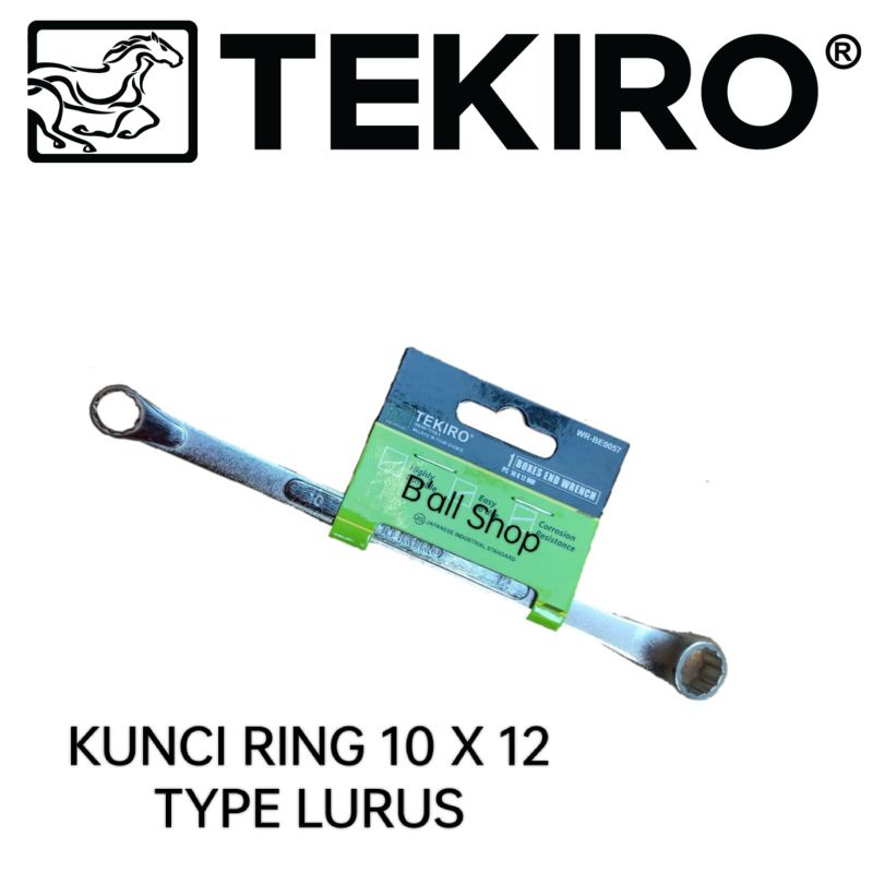 Kunci Ring 10 x 12 Tekiro Type Lurus