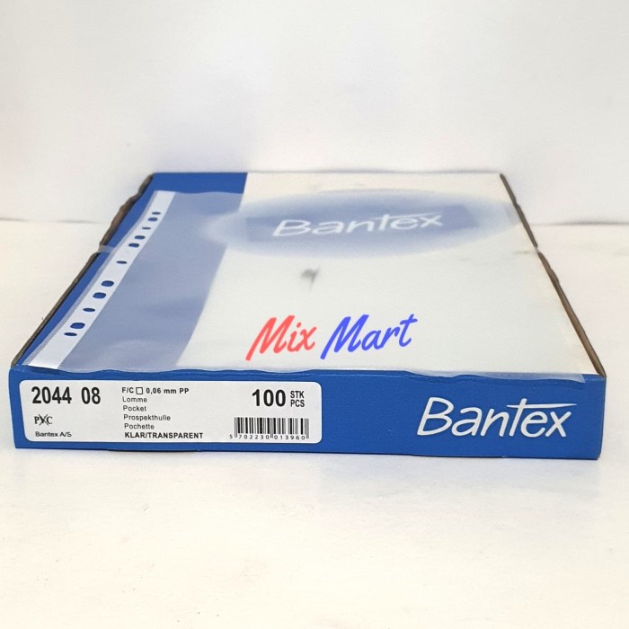 

Rak Bantex Pocket Folio F4 0.06Mm Pp Clear 2044 Isi 100 Lembar