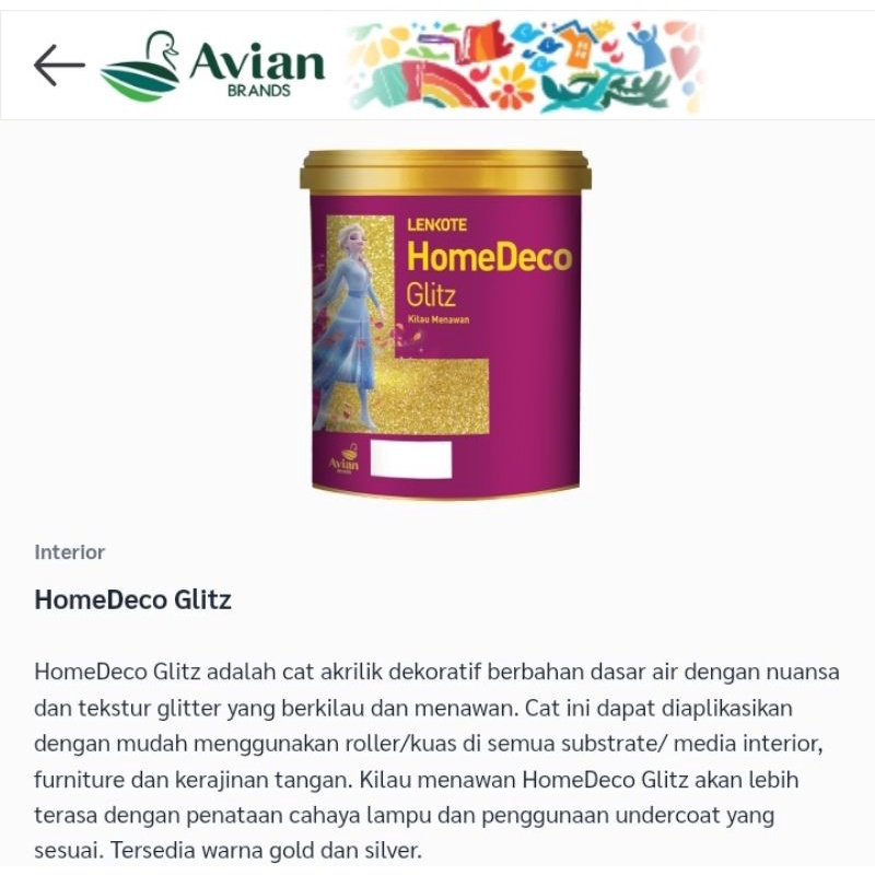 CAT EMAS GLITTER TEMBOK KAYU BESI BUSA SPON CAT GLITER 1KG PERNIK LENKOTE HOME DECO GLITZ 0.75ltr