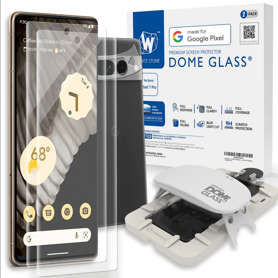 Whitestone Dome Glass For Pixel 7 Pro Tempered Glass Pixel 7 / 7 Pro