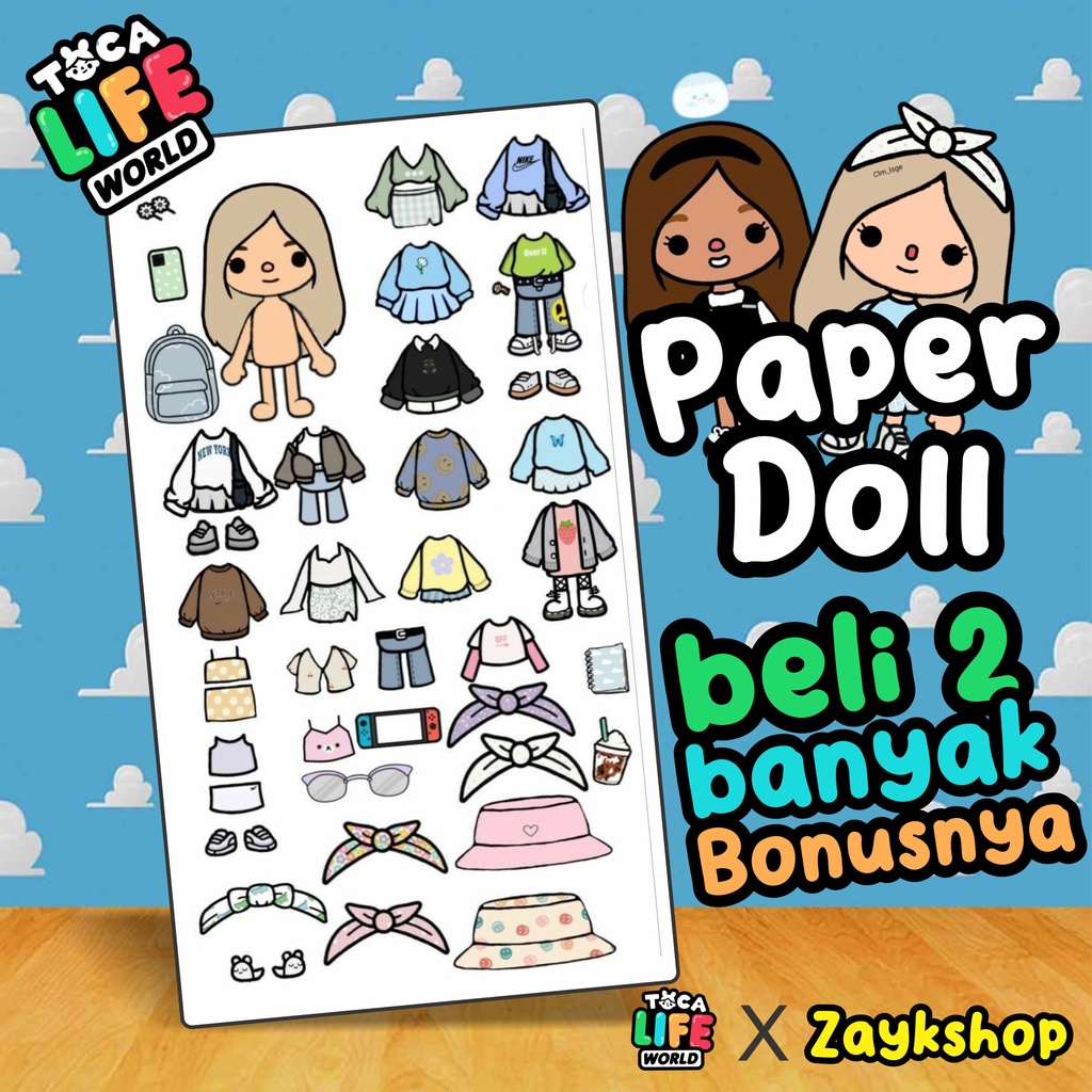 Jual Paper Doll Toca Boca Mainan Kertas Toca Boca Bp Bpan Bongkar ...