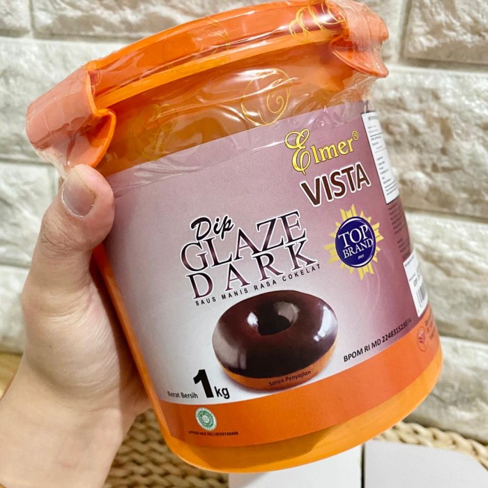 SAUS MANIS RASA COKLAT ELMER VISTA DARK CHOCOLATE GLAZE DIP 1 KG