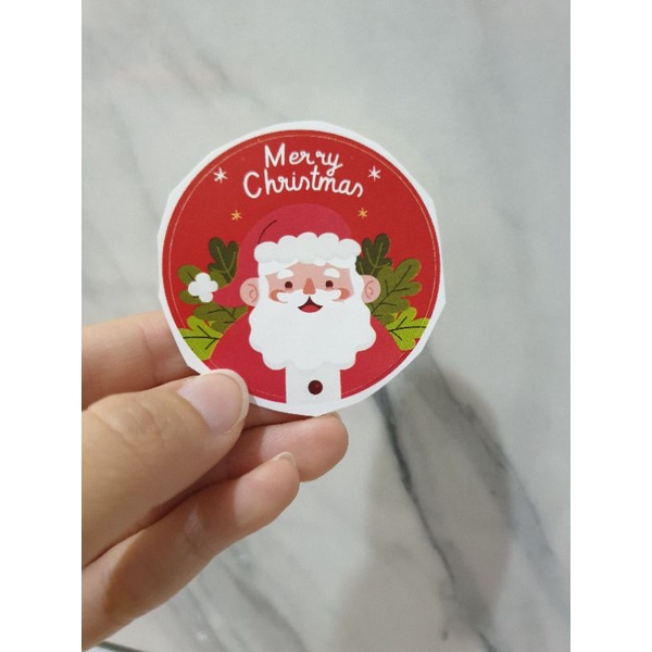 

Stiker natal / label toples natal / dekorasi hampers natal kartu ucapan natal christmas xmas stiker toples santa claus
