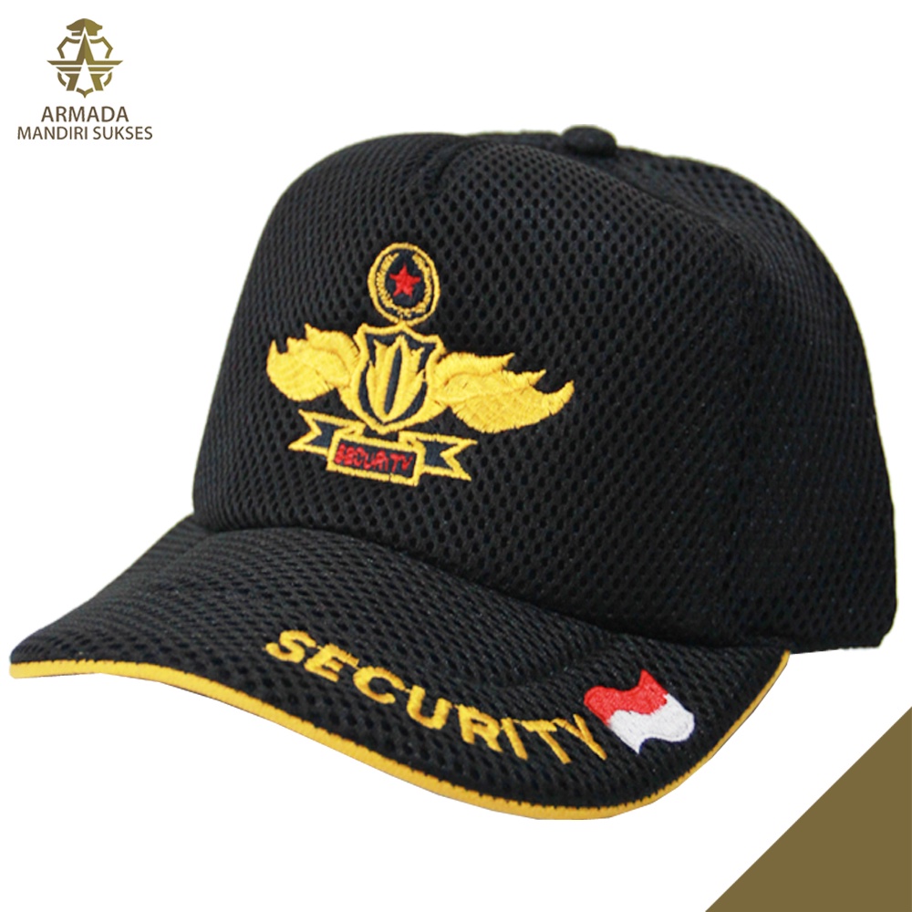 Topi Jaring Security Wing Lis - Topi Security Wing Mesh