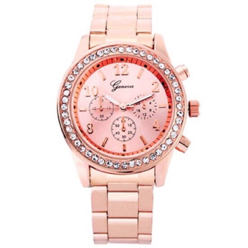 (Grosir)Jam Tangan Wanita GNV mata” Belian Strap Rantai/stell