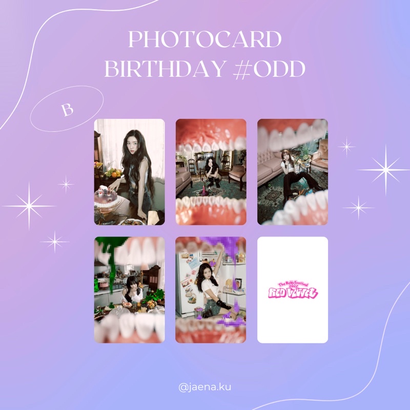 [RED VELVET] PHOTOCARD RED VELVET BIRTHDAY ODD VER ‼️BACA DESKRIPSI‼️