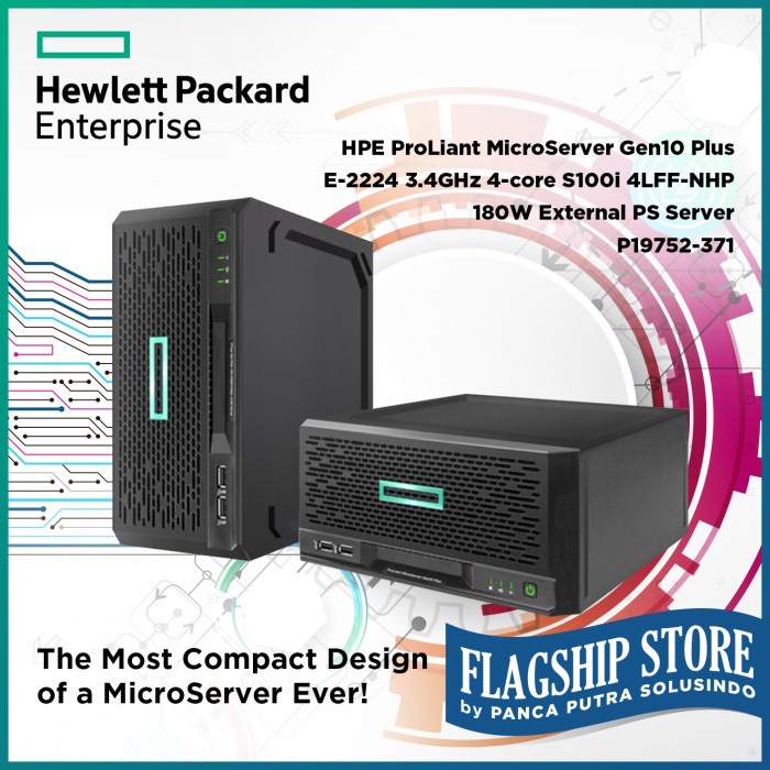 HPE ProLiant MicroServer Gen10 Plus E-2224 1x16GB 2x1TB P19752-371