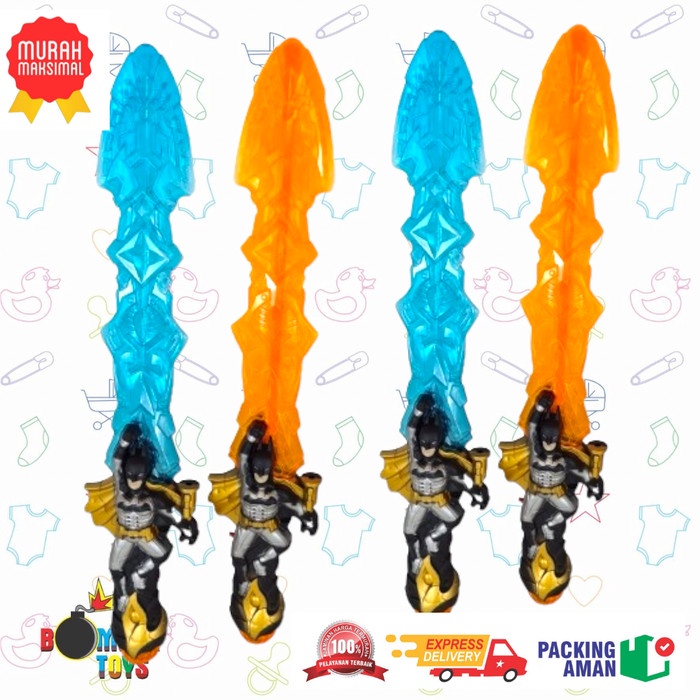 MAINAN PEDANG SUPERHERO KARAKTER MUSIC LAMPU LED batman optimus SWORD