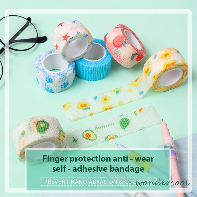 Finger Tape Wrist Tape Kartun Lucu Protective Tape Tape Warna Warni-Won