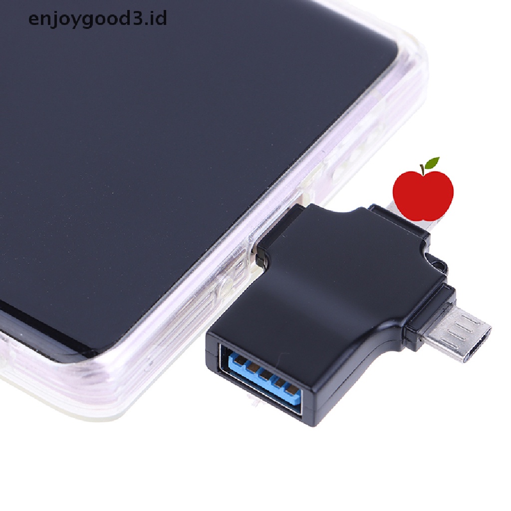 Adapter Konverter OTG 3 In 1 Usb 3.0 Tipe C Mikro Untuk Transmisi Data Wanita