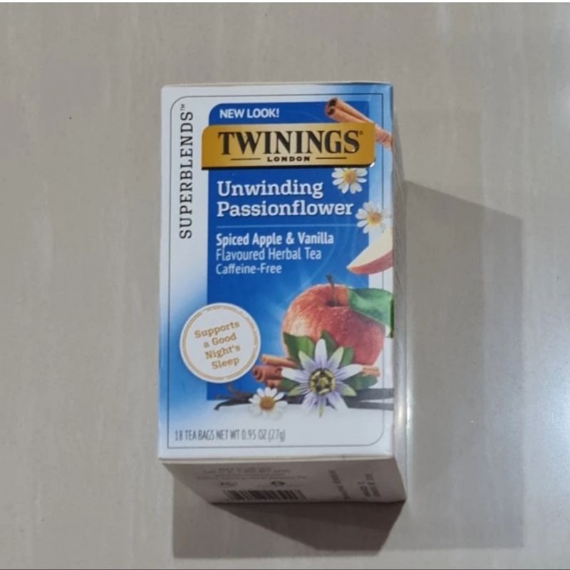 Teh Twinings Unwind Night Sleep Passion Flower &amp; Chamomile Tea 18 x 1.5 Gram