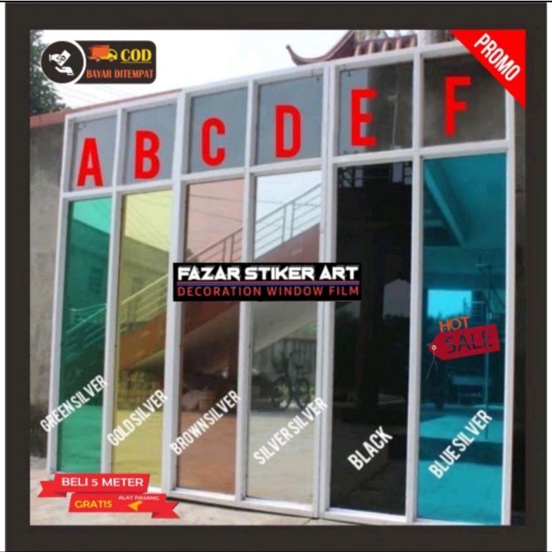 STIKER KACA FILM CERMIN / KACA FILM ONEWAY / KACA FILM MOBIL / KACA FILM MIROR / KACA FILM JENDELA R