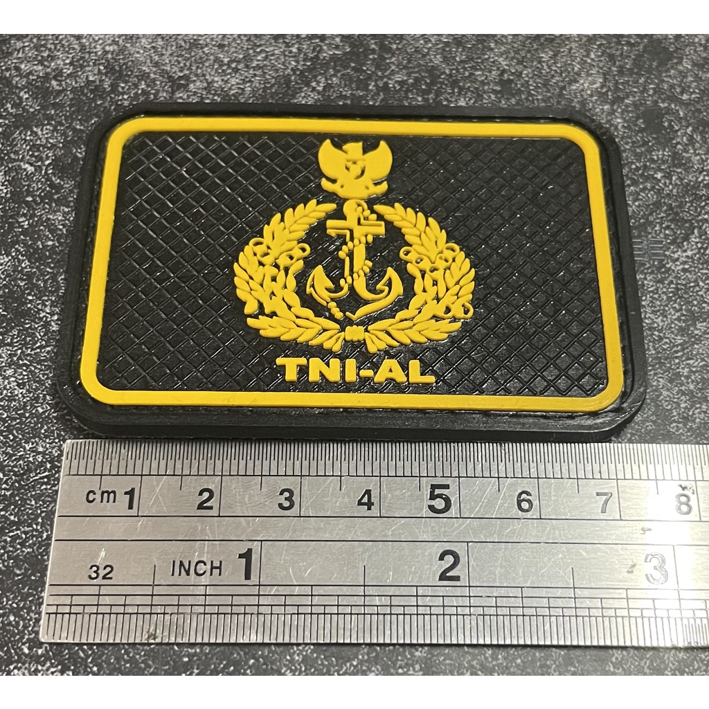 Patch TNI AL (Logo+Tlsn)  - Patch Velcro TNI Angkatan Laut - Prepetan AL -  Velcro Karet