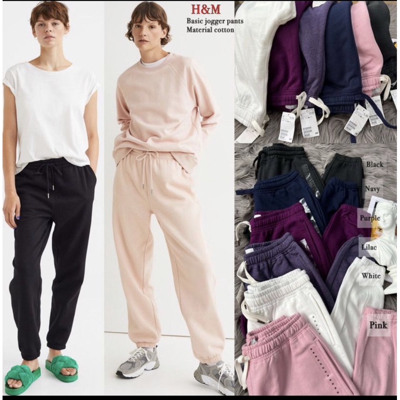 Celana Training Joger Branded Sisa Ekspor Model Terkini Harga Termurah/ H&M Basic Jogger Pants