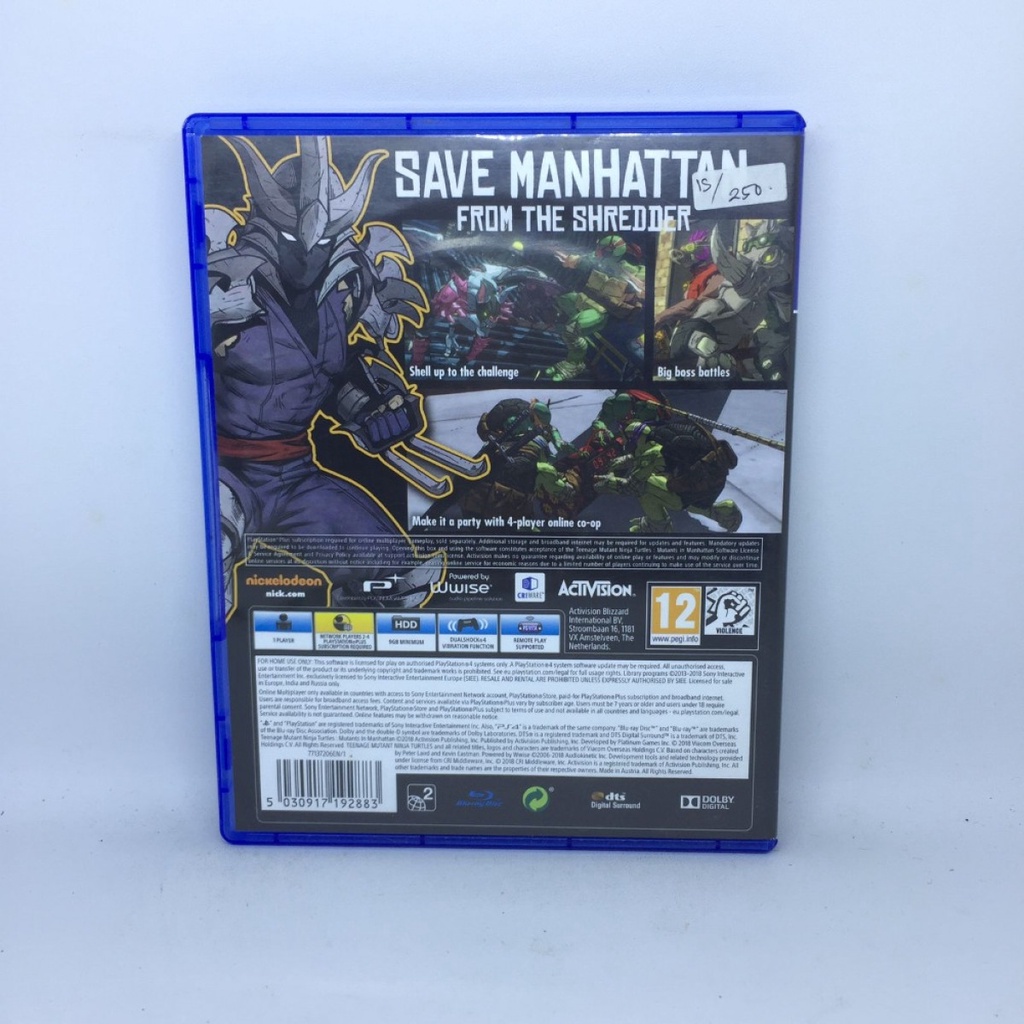 BD PS4 Teenage Mutant Ninja Turtles Mutants in Manhattan