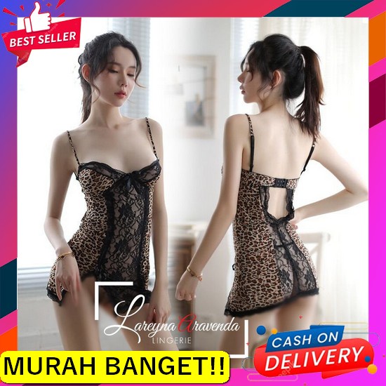 Lingerie- Lingerie Wanita Sexy Rok Mini Berongga Babydoll Bodysuit A29 Set Lingerie + G String Seksi