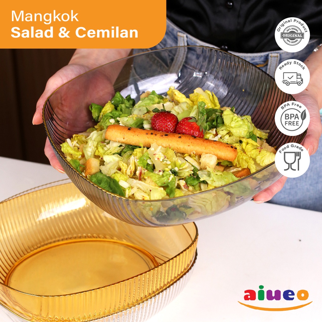 Mangkok Kaca Bening Tahan Panas Untuk Memasak Salad Buah dan Cemilan - Mangkuk Kaca Aesthetic