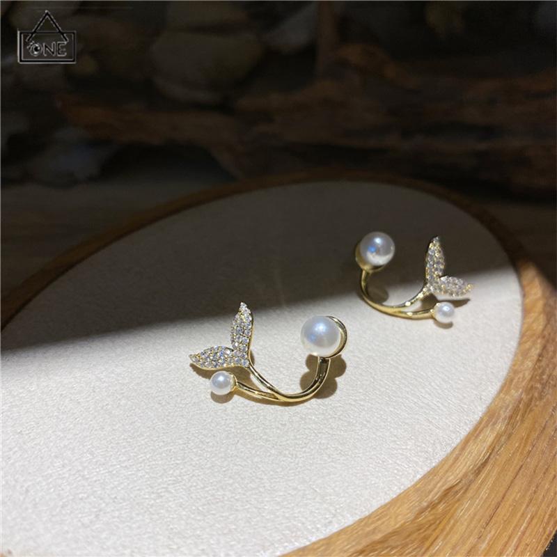 COD❤️Anting Tusuk Motif Bunga daisy Hias Mutiara Imitasi simple Ala Korea Untuk Wanita-A.one