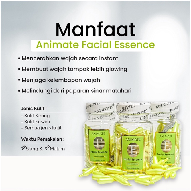 [BPOM] ANIMATE Facial Essence Capsule / Glowing Serum Cerah