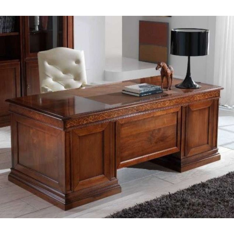 meja kantor direktur kayu jati minimalis modern kursi busa furniture mebel jepara