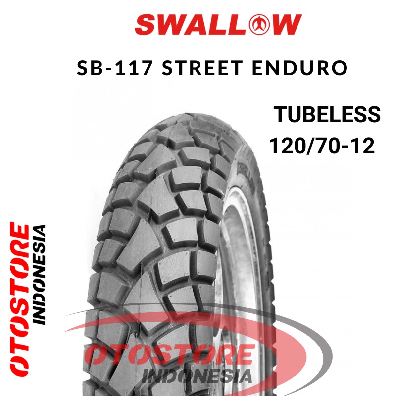 Ban Luar Motor Swallow SB-117 STREET ENDURO 120/70-12  RING 12  Tubeless  ban motor  scooter