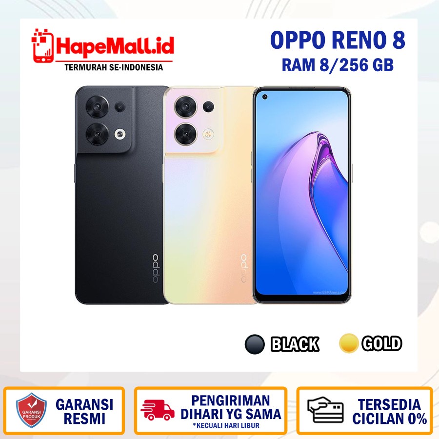 OPPO RENO 8 4G RAM 8/256 GB GARANSI RESMI OPPO TERMURAH