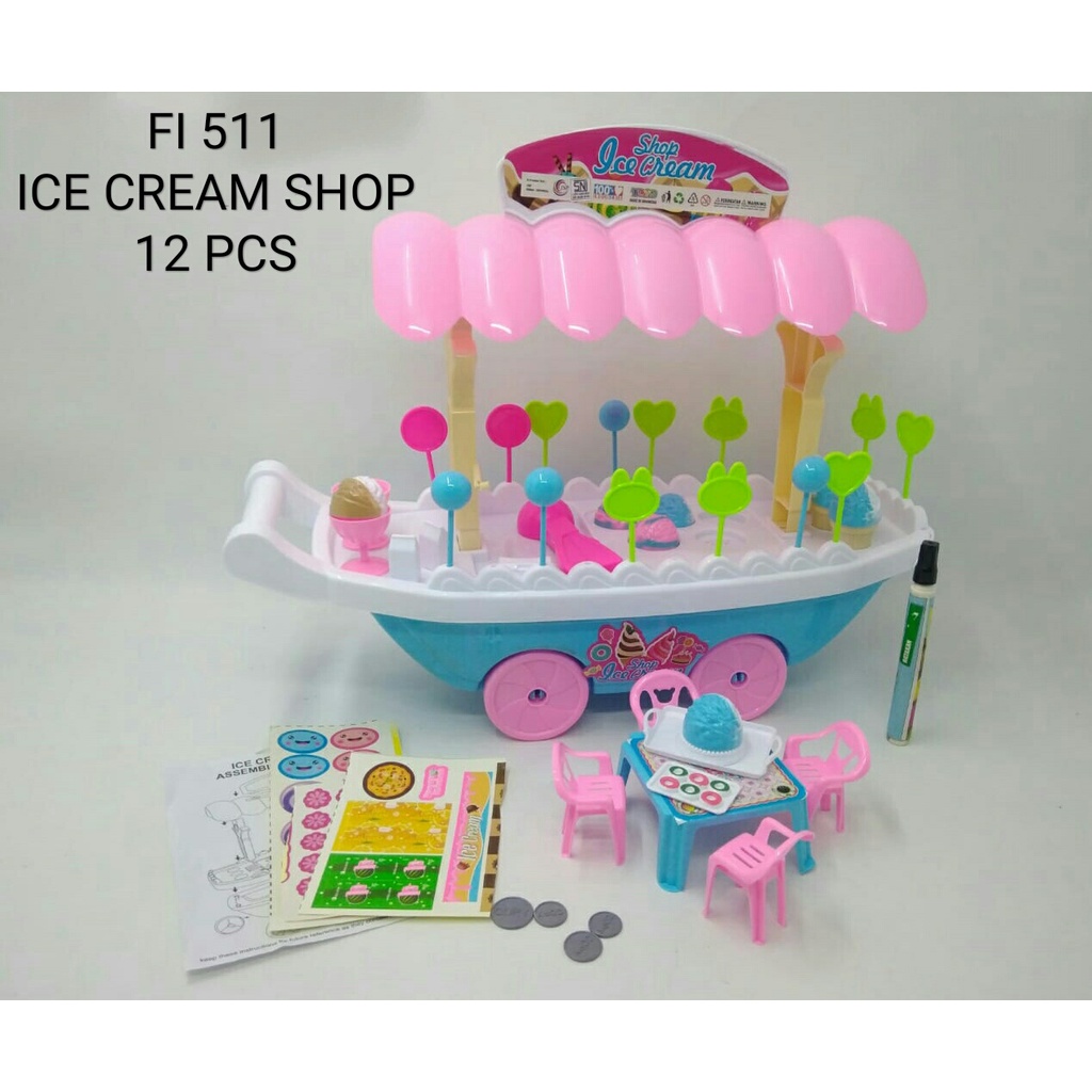 Mainan Gerobak Es Krim Kapal Besar/Gerobak permen dan es krim set lucu besar FI 511/FI 512/FI 513