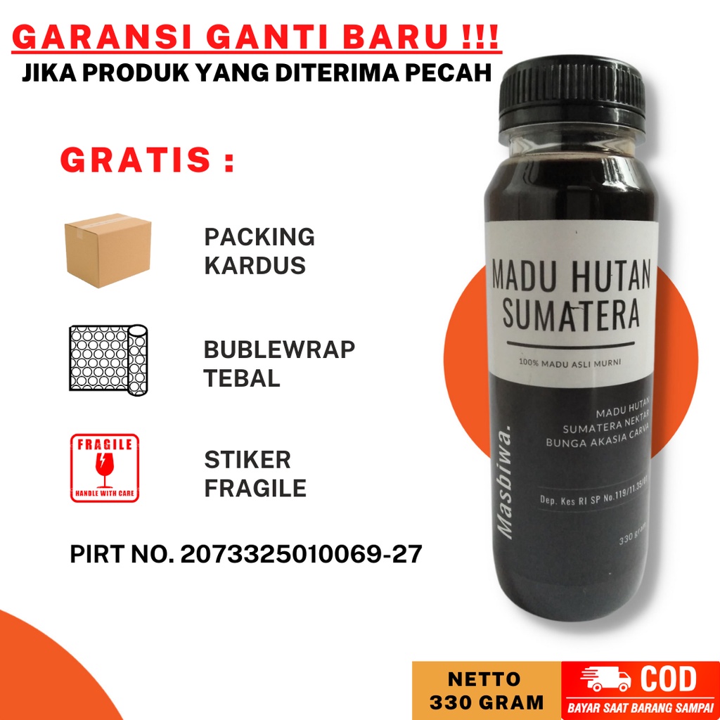 

MADU ASLI MURNI - Madu Hutan Sumatera 330gram HALAL & DINKES