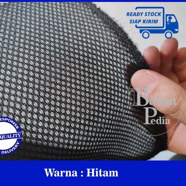 [Meter] Bahan Kain Jala Mesh Double Jaring Busa 100 x 150 cm - Hitam