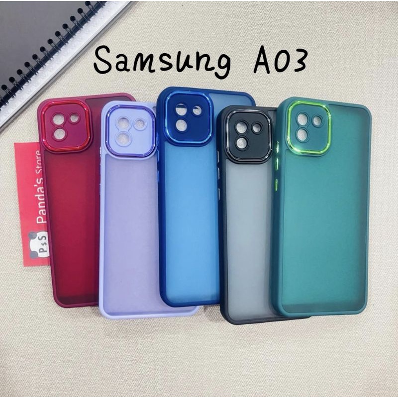 Case Samsung A03 Metal Chrome Softcase Dove Premium Luxury PSS