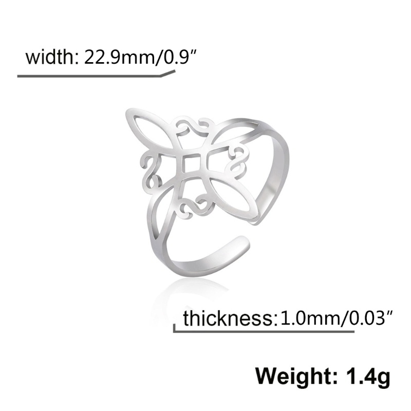 SIY Adjustable Open Finger Rings Witches Knot Rings Jewelry Birthday for Women