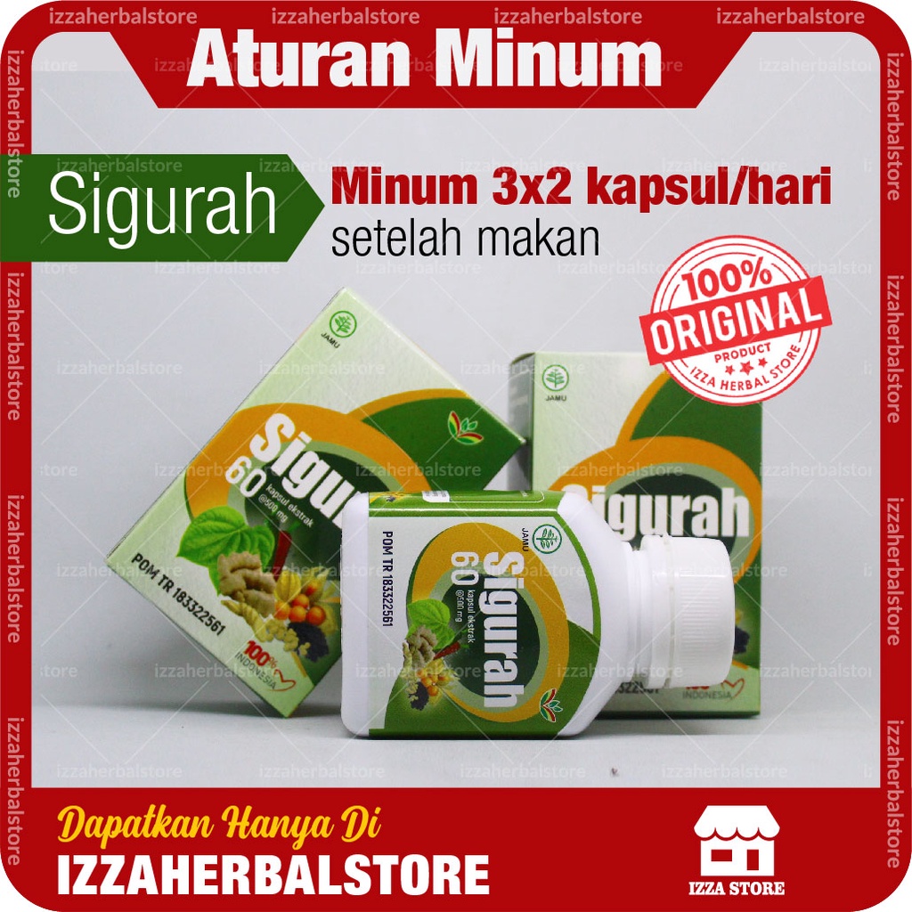 SIGURAH Kapsul Gurah Herbal ORIGINAL Ekstra Herbal Pernapasan Gurah Batuk Berdahak Dahak Lancar