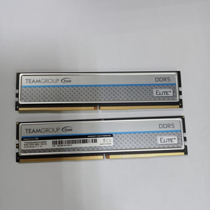 RAM PC Team Elite PLUS DDR5 16GB (2x8GB) 4800Mhz Silver