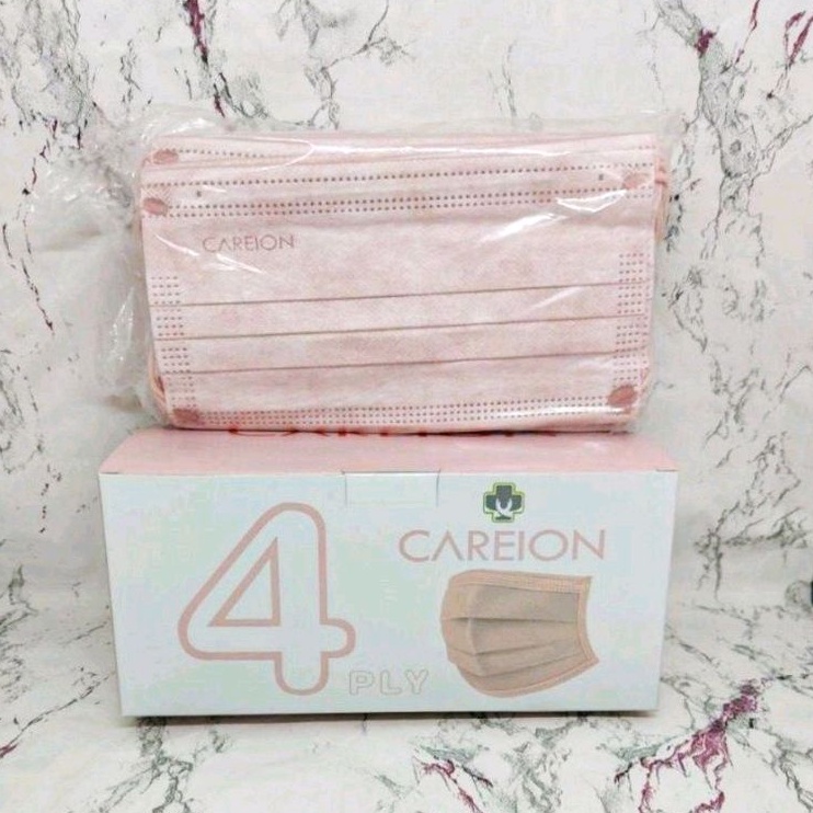 MASKER CAREION EARLOOP 4PLY ISI 50PCS EMBOS CAREION KEMENKES RI AKD MEDIS