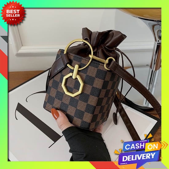 Tas Selempang Pagar Wanita Fashion Korean Style Tas Pagar Santai Wanita Selempang Semi Kulit Sling L