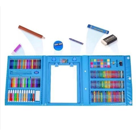 

[COD AKTIF] CRAYON SET 208PC CAT MINYAK PENSIL WARNA PASTEL UNTUK ANAK/ ISI 208PCS - Biru