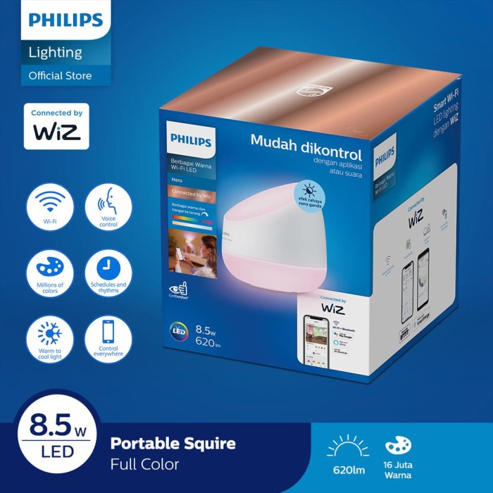 Smart Lamp Philips Smart Wifi Led Portable Squire 12W