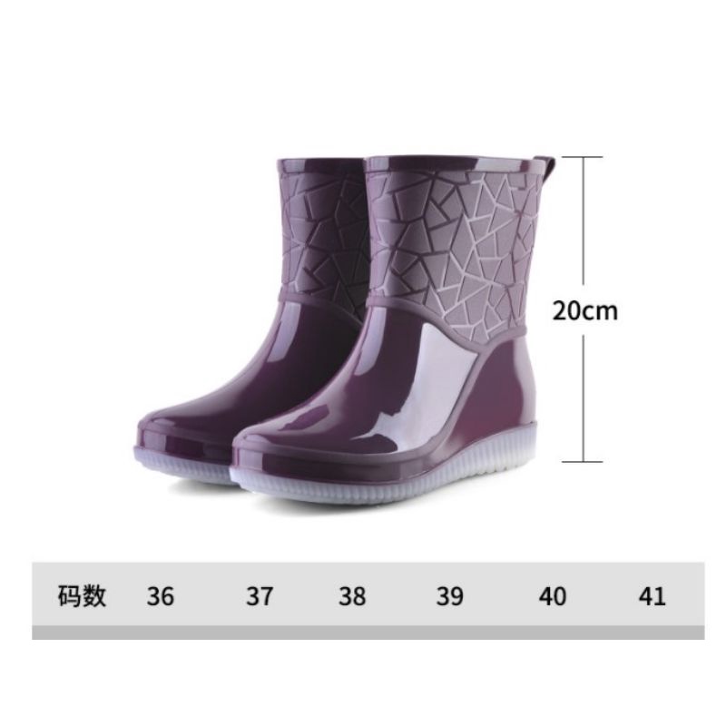 SEPATU BOOTS ANTI AIR / SLIP ROUND TOE UNTUK WANITA / SEPATU BOTS WANITA 21CM BUKAN AP